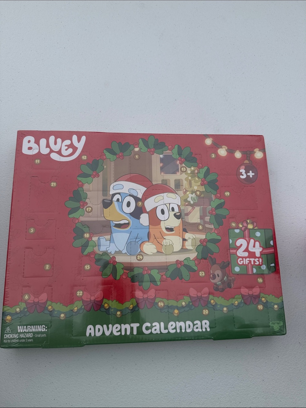 Bluey Advent Calendar - Red Holiday Countdown with 24 Surprises